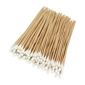 Cotton Swab Stick 6 Inch Wooden with Cotton Stick 100 Pcs